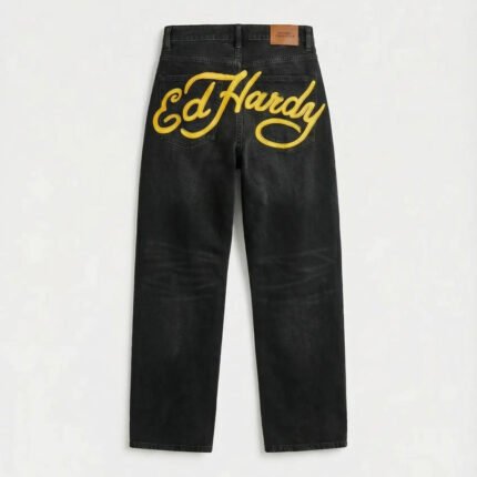 Ed Hardy y2K Aesthetic Mom Jeans Black