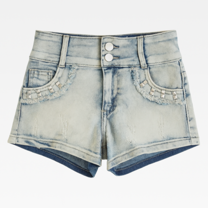 Low Rise Denim Shorts Y2K