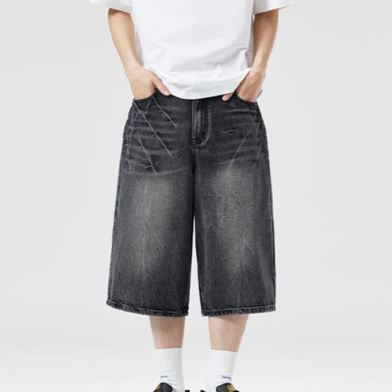 Y2K Baggy Jean Shorts Mens