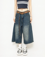 Y2K Baggy Jean Shorts Womens