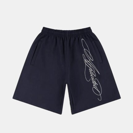 Y2K Calligraphie Blue Shorts