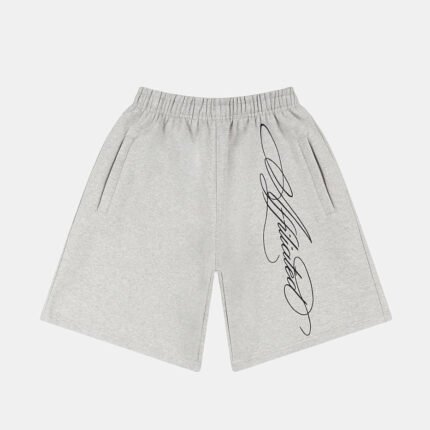 Y2K Calligraphie Grey Shorts