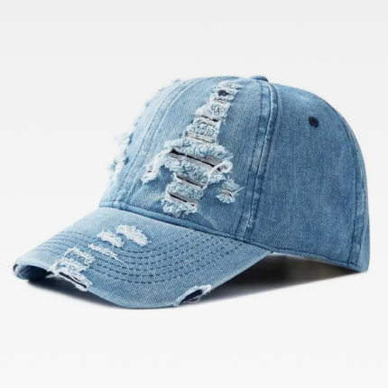 Y2K Denim Distressed Hat