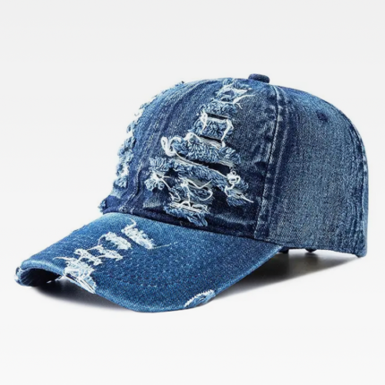 Y2K Denim Distressed Hat