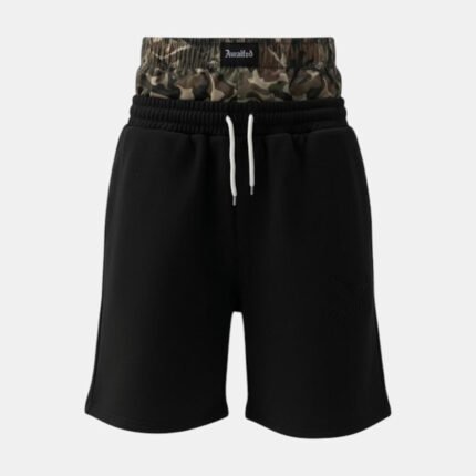 Y2K Double Waist Black Jorts