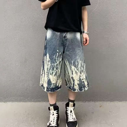 Y2K Flame Denim Shorts
