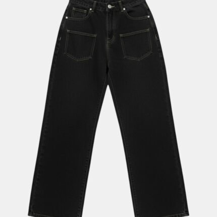 Y2K Jean Cherry Blossom Black