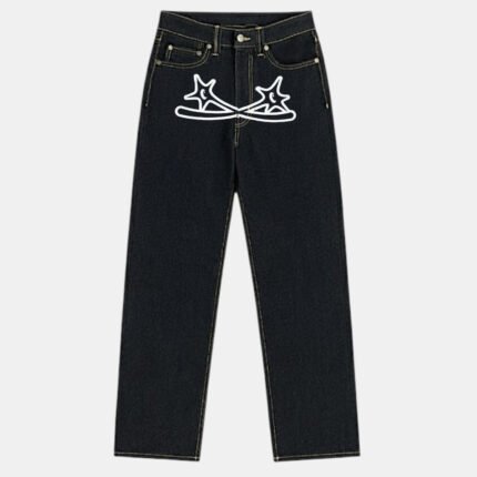 Y2K Jean Grunge Black