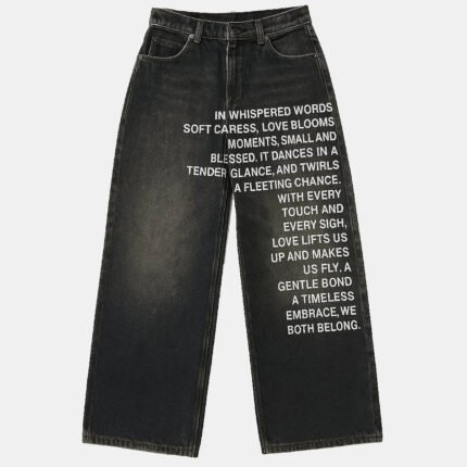 Y2K Jeans Avec Ecriture Devant