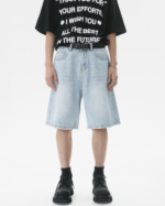 Y2K Light Blue Denim Shorts Mens