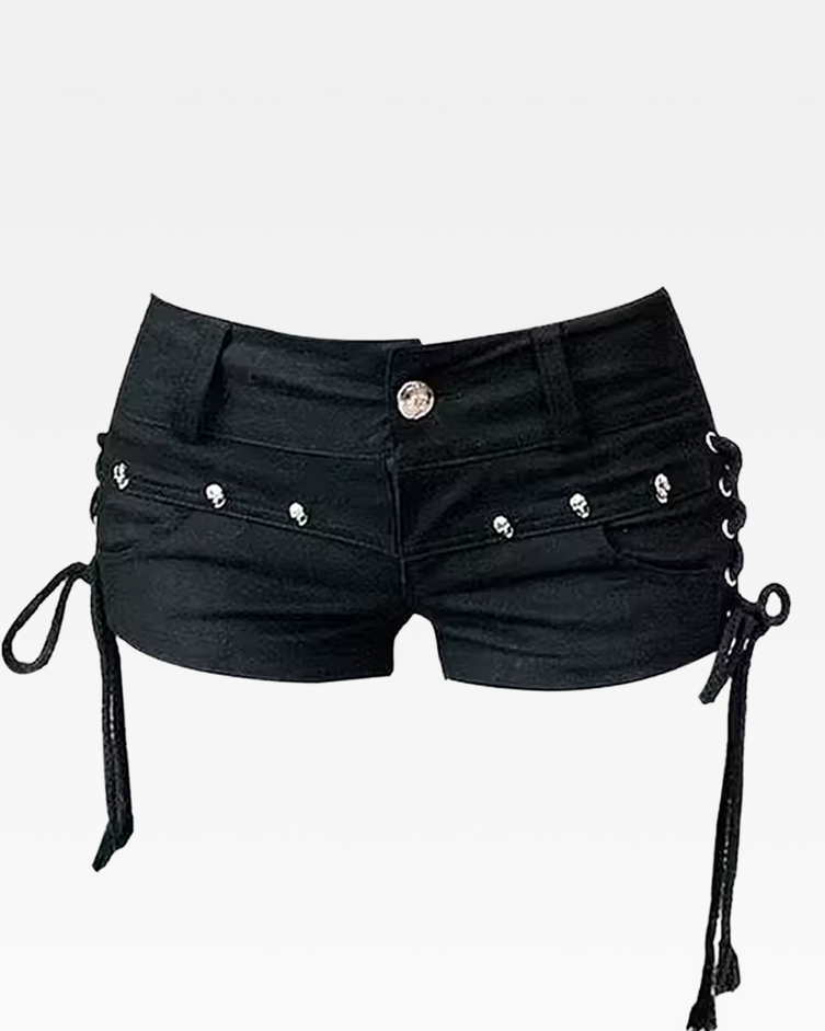 Y2K Low Rise Black Denim Shorts Y2K Low Rise Black Denim Shorts