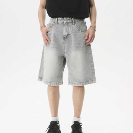 Y2K Men’s Gray Denim Shorts