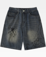 Y2K Spider Denim Shorts