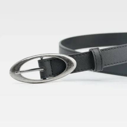 Y2K Belt With Oval Buckle