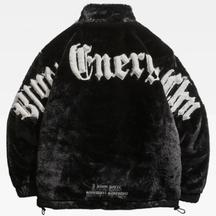 Y2K Black Faux Fur Jacket