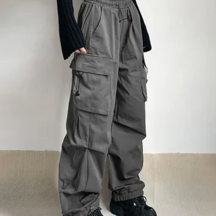Y2K Cargo Parachute Pants