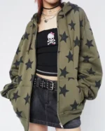 Y2K Hoodie With Stars