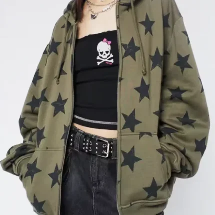 Y2K Hoodie With Stars