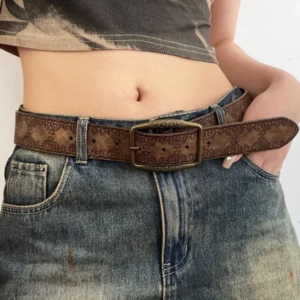 Y2K Vintage Leather Belt