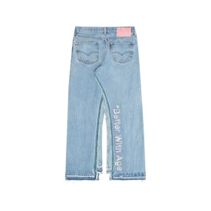 SHAM HAND-BEADED DOUBLE-WIDE DENIM